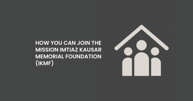 Volunteers supporting Imtiaz Kausar Foundation projects including orphan care, food aid, clean water, and education in Pakistan